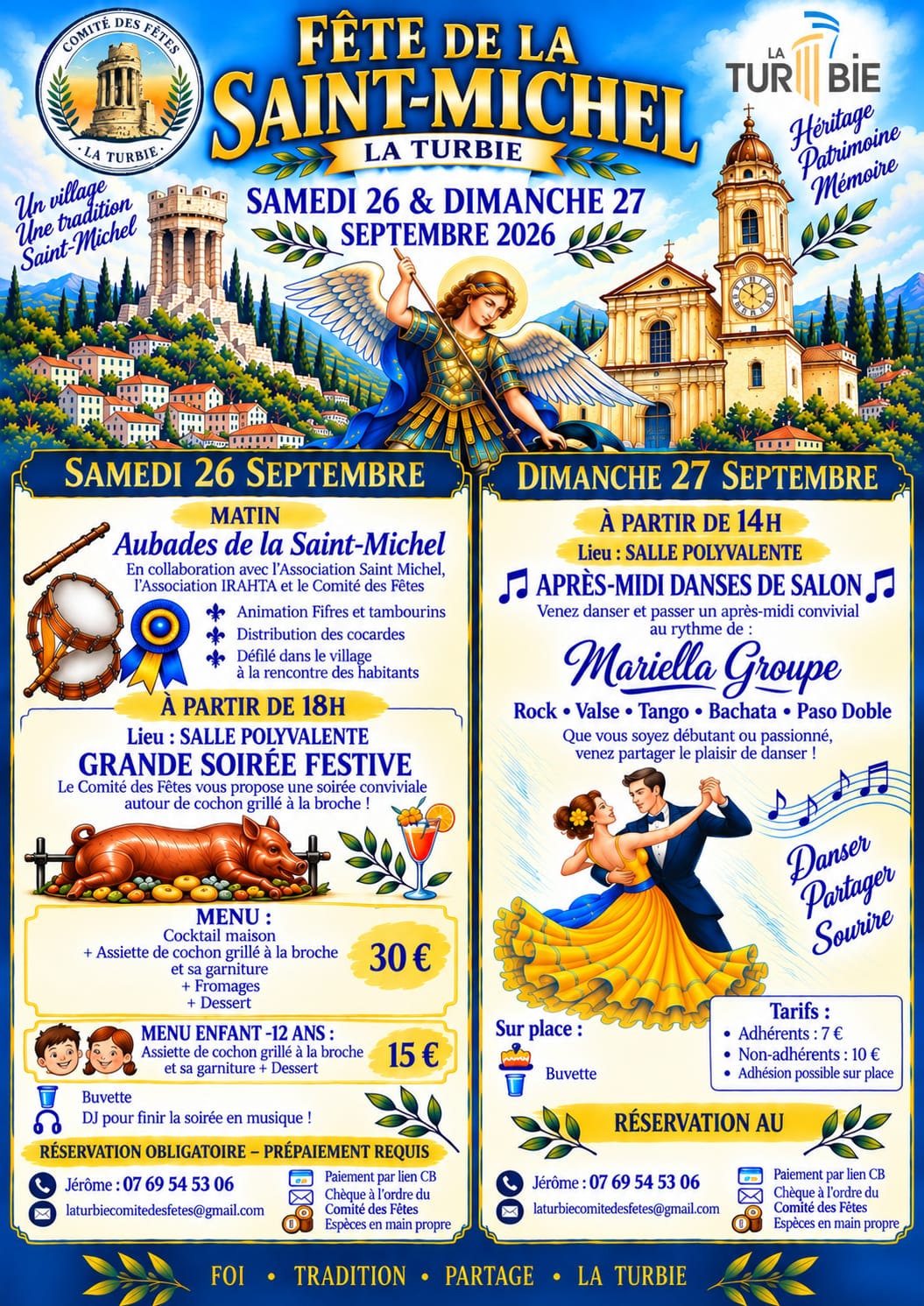 Affiche Fête Saint-Michel - La Turbie 2026