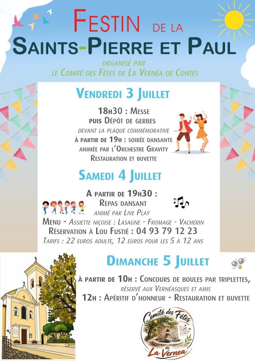 Affiche bal dansant La Vernéa de Contes 04-07-26